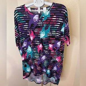 Lularoe Simply Comfortable Women's Disney Maleficent Short Sleeve Stretch Shirt